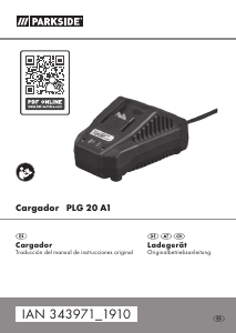 Manual de uso Parkside IAN 343971 Cargador de batería