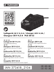 Manual de uso Parkside IAN 373418 Cargador de batería