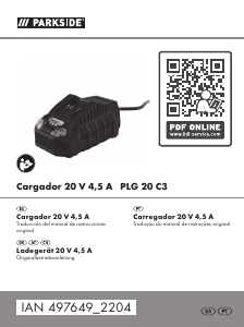Manual de uso Parkside IAN 497649 Cargador de batería