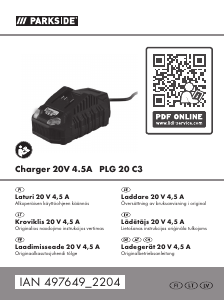 Bruksanvisning Parkside IAN 497649 Batteriladdare