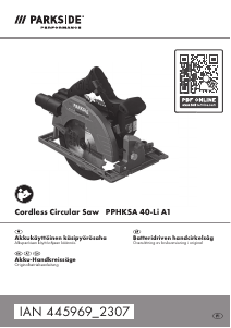 Käyttöohje Parkside IAN 445969 Pyörösaha