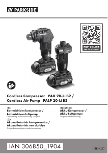 Bruksanvisning Parkside IAN 306850 Kompressor