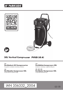 Vadovas Parkside IAN 356332 Kompresorius