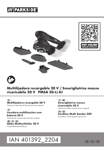 Manual Parkside IAN 401392 Lixadeira delta
