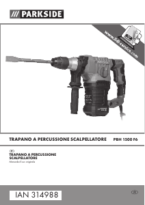 Manuale Parkside IAN 314988 Martello demolitore