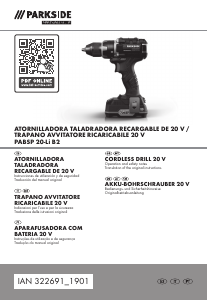 Manual de uso Parkside IAN 322691 Atornillador taladrador
