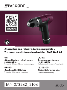 Manuale Parkside IAN 373242 Trapano avvitatore
