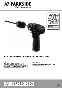 Manual Parkside IAN 437510 Maşină de găurit-înşurubat