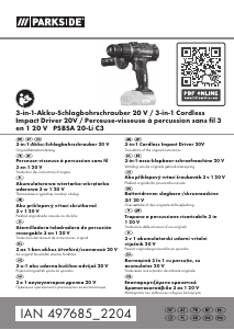 Manuál Parkside IAN 497685 Akušroubovák