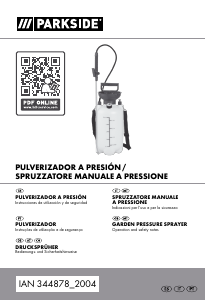 Manual Parkside IAN 344878 Pulverizador para jardim