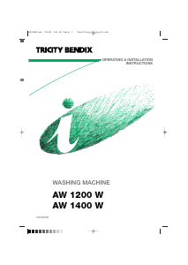 Manual Tricity Bendix AW 1200 W Washing Machine