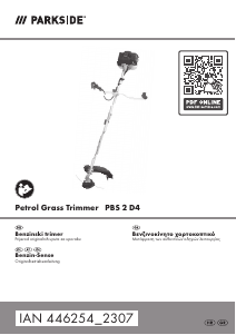Priručnik Parkside IAN 446254 Trimer za travu