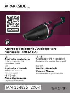 Manual de uso Parkside IAN 354826 Aspirador de mano