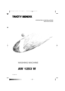 Handleiding Tricity Bendix AW 1253 W Wasmachine