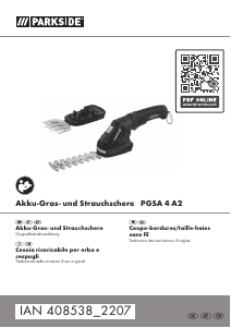 Manuale Parkside IAN 408538 Tagliasiepi