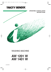 Manual Tricity Bendix AW 1401 W Washing Machine