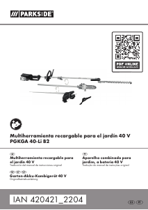 Manual Parkside IAN 420421 Corta-sebes