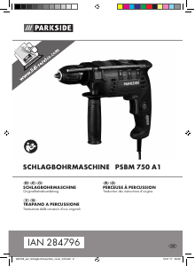 Manuale Parkside IAN 284796 Trapano a percussione