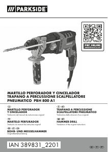 Manual Parkside IAN 389831 Berbequim de percussão