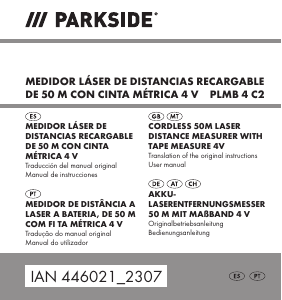Manual Parkside IAN 446021 Medidor de distâncias a laser