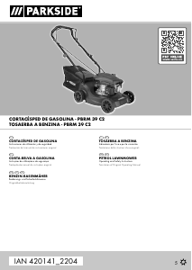 Manual Parkside IAN 420141 Corta-relvas