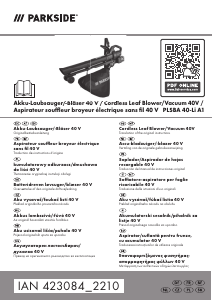 Návod Parkside IAN 423084 Vysávač lístia
