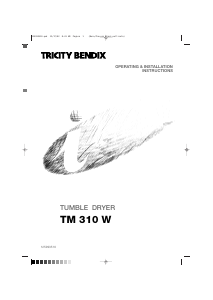 Manual Tricity Bendix TM 310 W Dryer