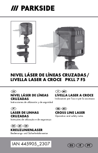 Manual Parkside IAN 445905 Nível laser de linha