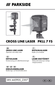 Bruksanvisning Parkside IAN 445905 Linjelaser