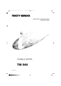 Handleiding Tricity Bendix TM 560 Wasdroger