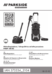 Manual Parkside IAN 373334 Máquina de limpeza a alta pressão