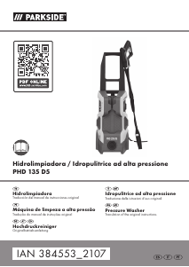 Manual Parkside IAN 384553 Máquina de limpeza a alta pressão
