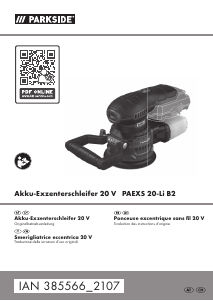 Mode d’emploi Parkside IAN 385566 Ponceuse excentrique