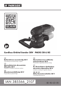 Rokasgrāmata Parkside IAN 385566 Ekscentra orbitālā slīpmašīna