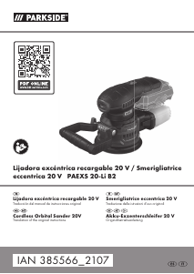 Manual de uso Parkside IAN 385566 Lijadora excéntrica