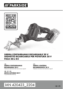 Manual Parkside IAN 420423 Serra sabre