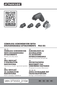 Manual Parkside IAN 373553 Șurubelniță