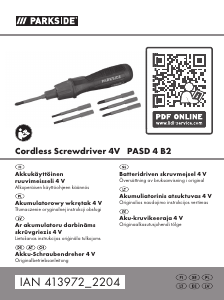 Käyttöohje Parkside IAN 413972 Ruuvitaltta