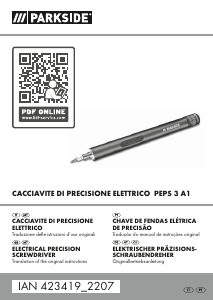 Manual Parkside IAN 423419 Aparafusadora