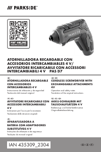 Manual Parkside IAN 435309 Aparafusadora