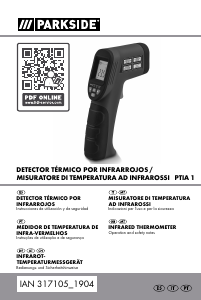 Manual de uso Parkside IAN 317105 Termómetro