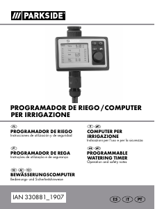 Manual Parkside IAN 330881 Computador de rega