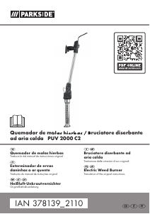 Manual Parkside IAN 378139 Queimador de erva daninha