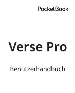 Bedienungsanleitung PocketBook Verse Pro E-reader