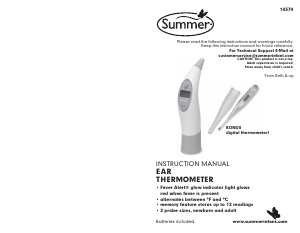 Manual Summer 14374 Thermometer