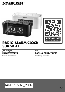 Vadovas SilverCrest IAN 353236 Radijo laikrodis su žadintuvu
