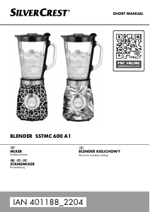 Bruksanvisning SilverCrest IAN 401188 Blender