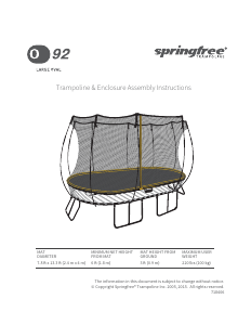 Handleiding Springfree O92 Large Oval Trampoline