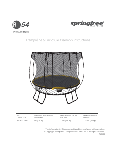 Handleiding Springfree R54 Compact Round Trampoline