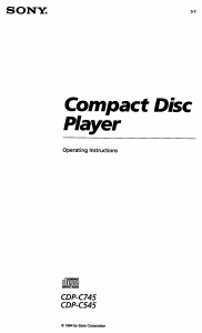 Manual Sony CDP-C545 CD Player
